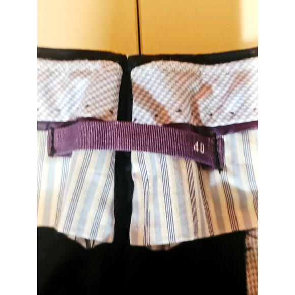 Aristo Eighteen Ari8to Plaid Stirling Wool Career Dress Pants Navy Green 40 3772 - Picture 4 of 8